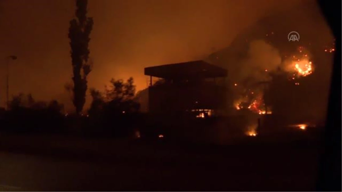 Kemerköy Termik Santrali\'nin bahçesine ulaşan yangının ana binaya sıçramaması için uğraş veriliyor (2)