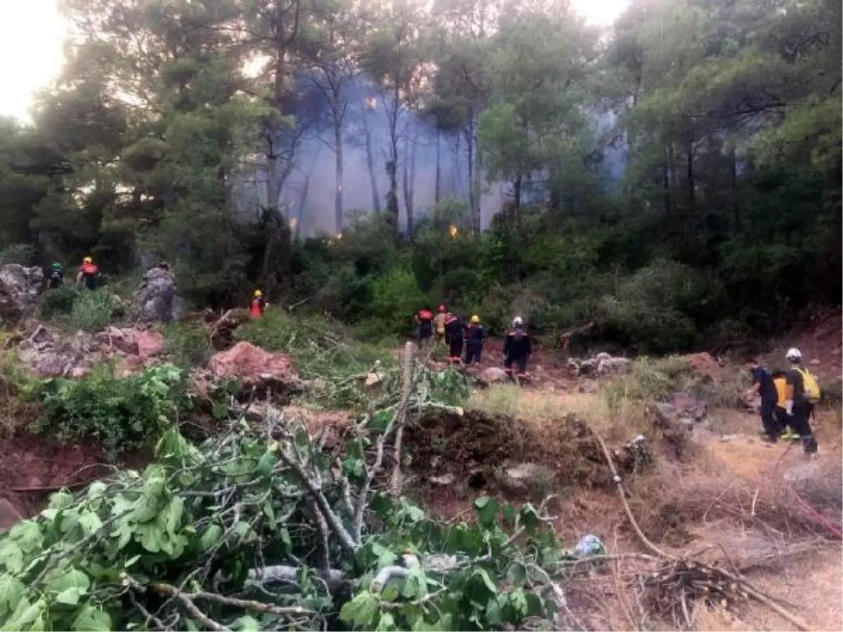 Marmaris\'teki yangın 8\'inci gününde; alevler 4 mahallede kısmen kontrol altında