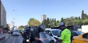 Mecidiyeköy'de motosiklet denetimi