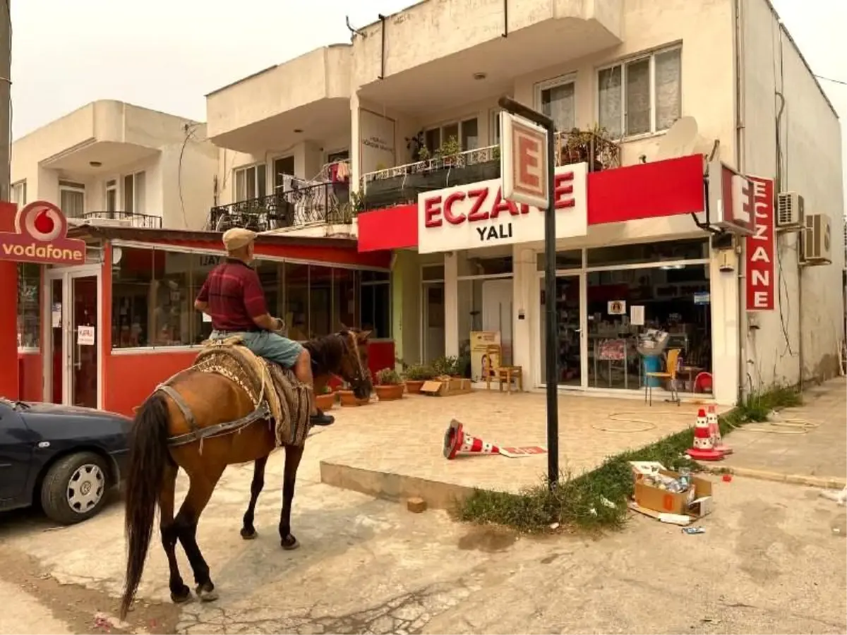 Şehir boşaltılınca atıyla eczaneye gelip ilaç almak istedi