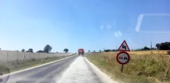 Sıcaklardan asfalt eridi