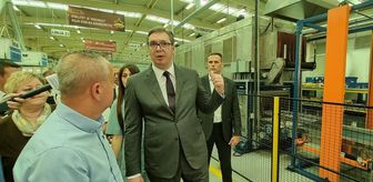 Son dakika haberleri: Sırbistan Cumhurbaşkanı Vucic, Türk firması Teklas'ın Vladicin Han'daki fabrikasını ziyaret etti