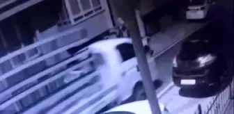 Üsküdar'da gece vakti kamyonet hırsızlığı kamerada