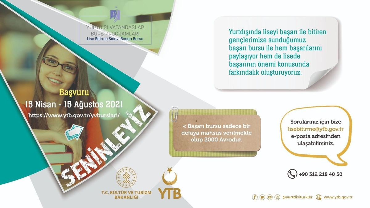 YTB yurtdışı vatandaşlar burslarına başvuru için son 10 gün