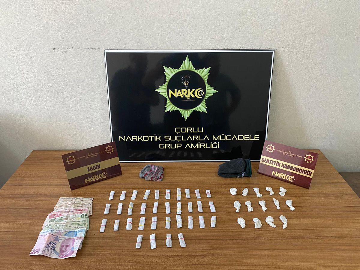 Çorlu\'da bir kişinin üzerinde uyuşturucu ele geçirildi