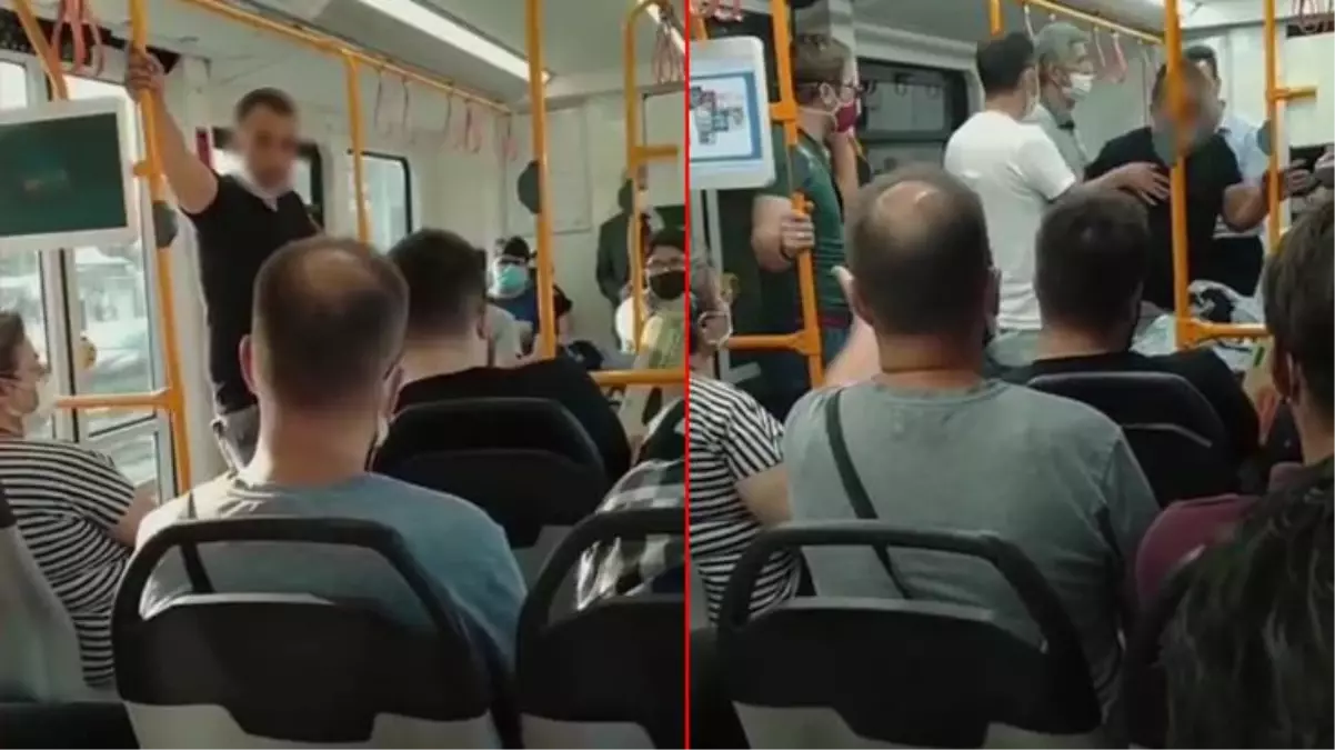 Metroya maskesiz binip "Özel harekatçıyım" diyen şahıs vagondan zorla indirildi