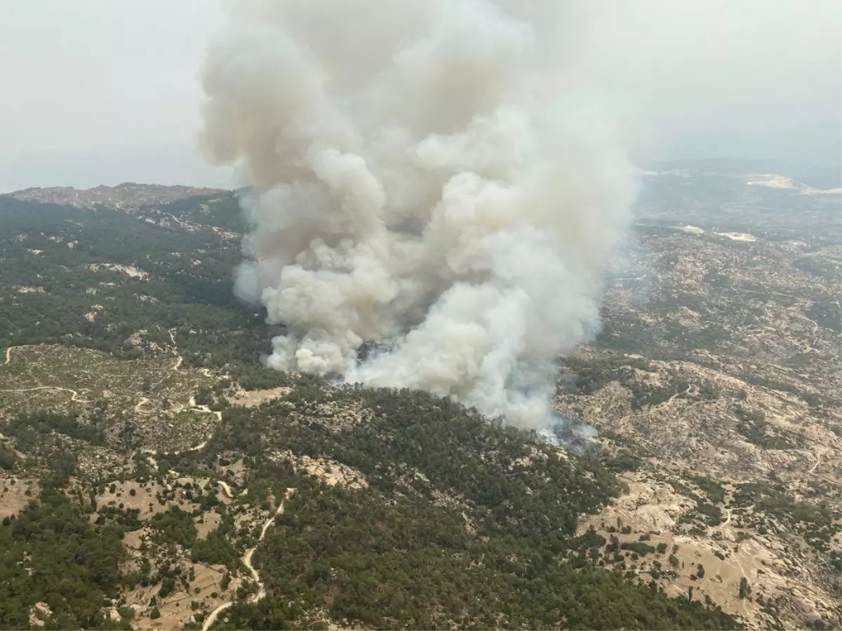 Son dakika... Muğla\'nın Yatağan ilçesinde çıkan orman yangınına müdahale ediliyor