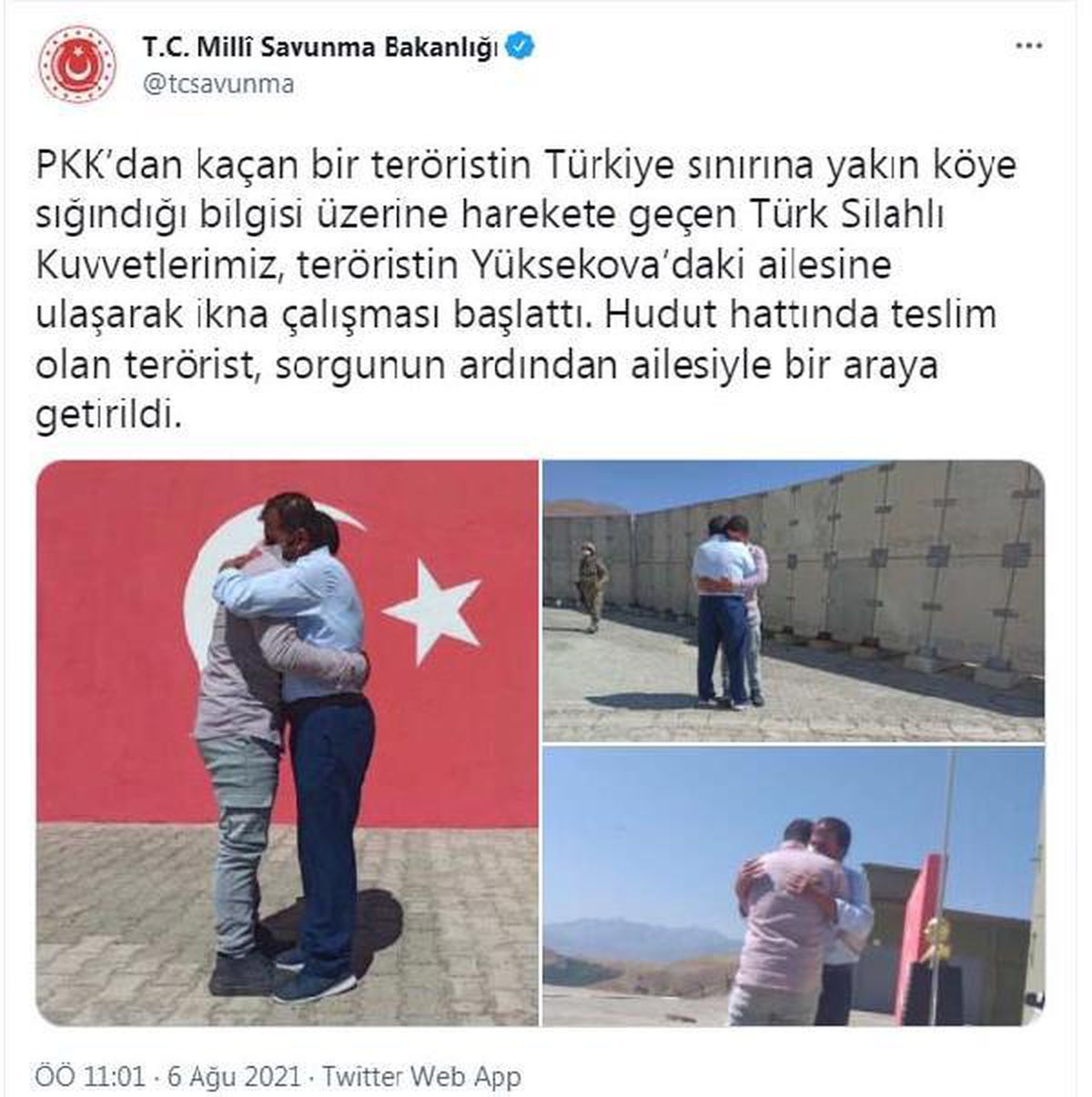 PKK\'dan kaçan terörist ikna sonucu teslim oldu