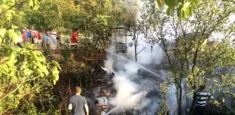 Tarladaki yangın ormana ulaşmadan söndürüldü