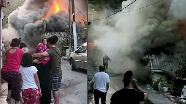 Gecekonduda çıkan yangın bütün evi küle çevirdi! Dehşet anlarında bir kişi yaralandı