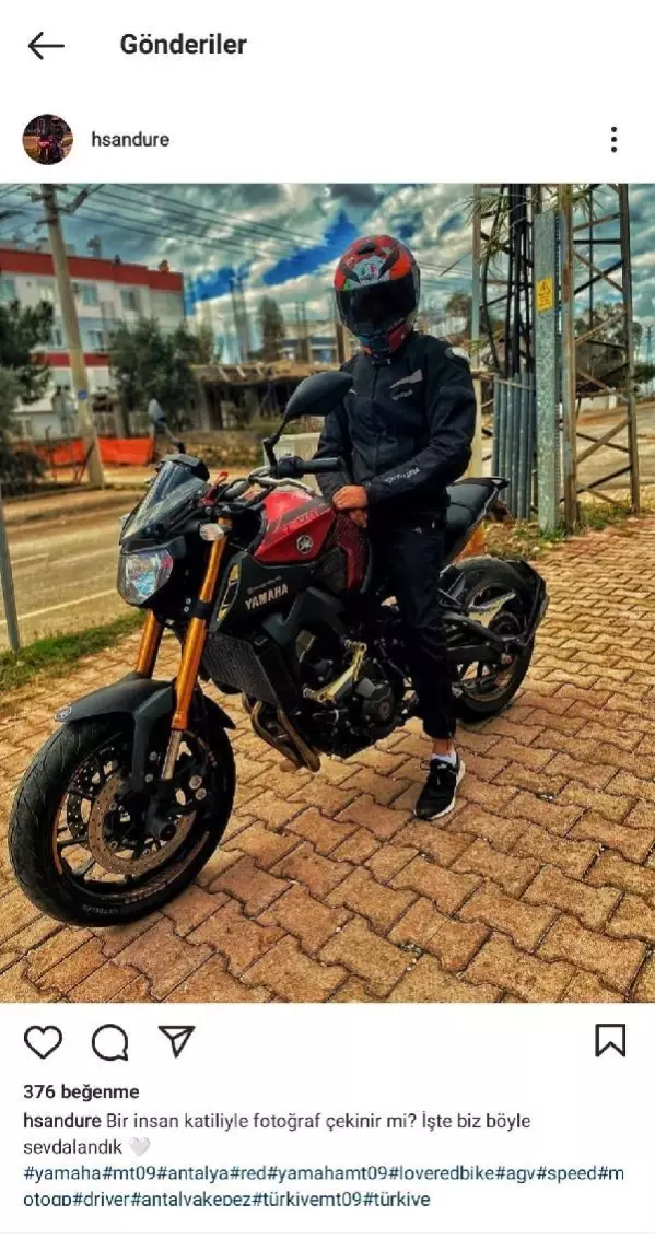 'Katilim' dediği motosikletiyle yaptığı kazada öldü