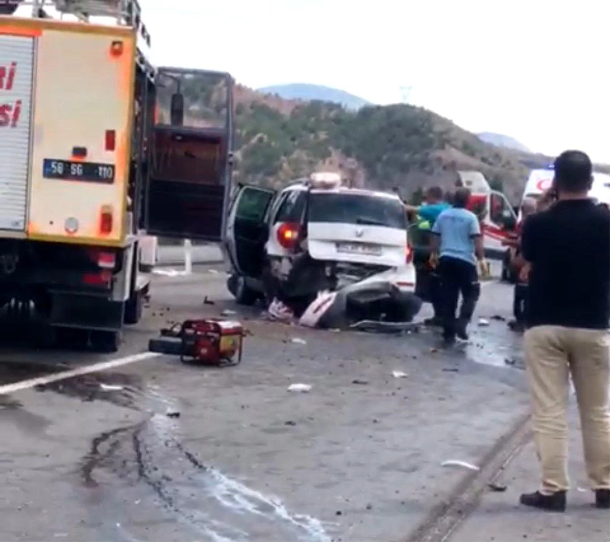 Sivas\'ta trafik kazası: 1 ölü, 3 yaralı
