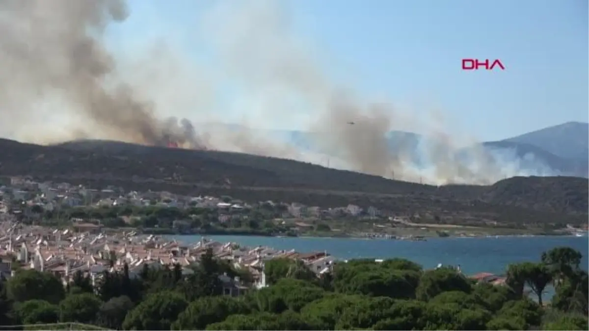 KARABURUN\'DA MAKİLİK ALANDA YANGIN