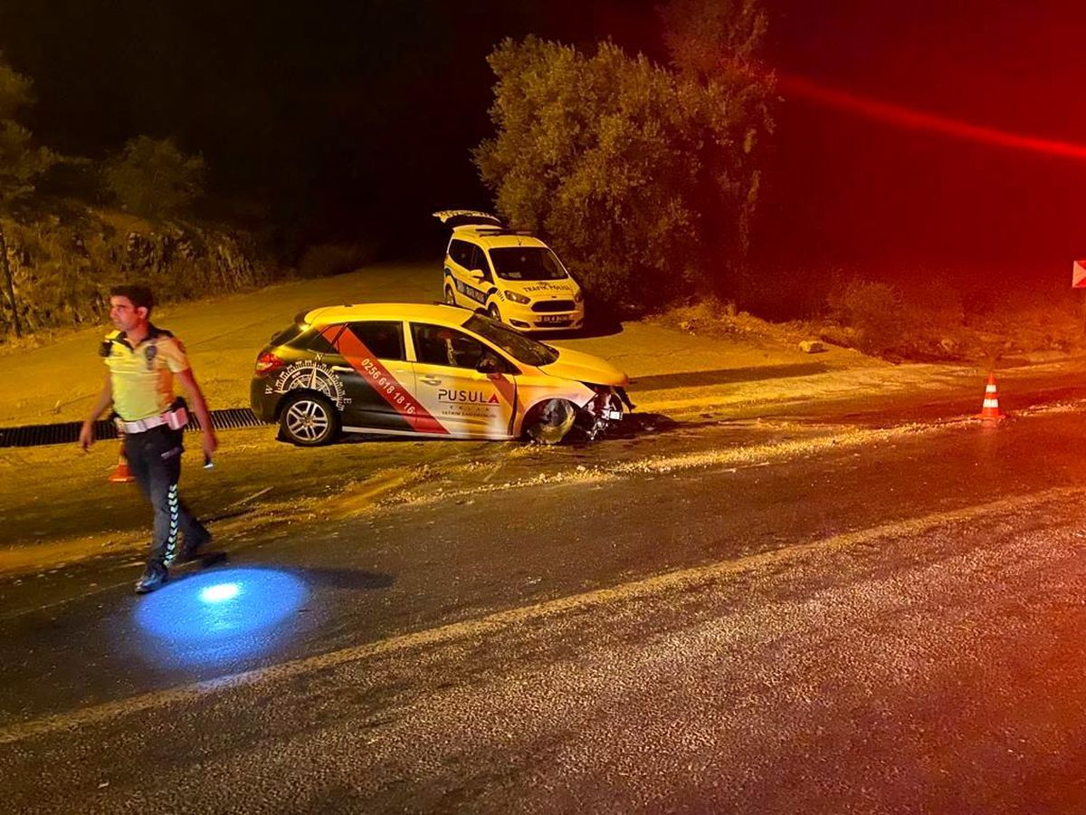Camdan fırlayan sürücü ağır yaralandı