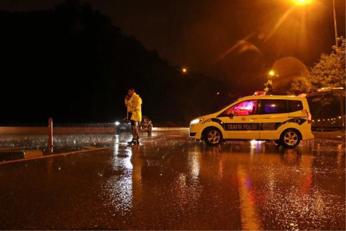 Samsun-Ordu karayolunda trafiğe yağış engeli