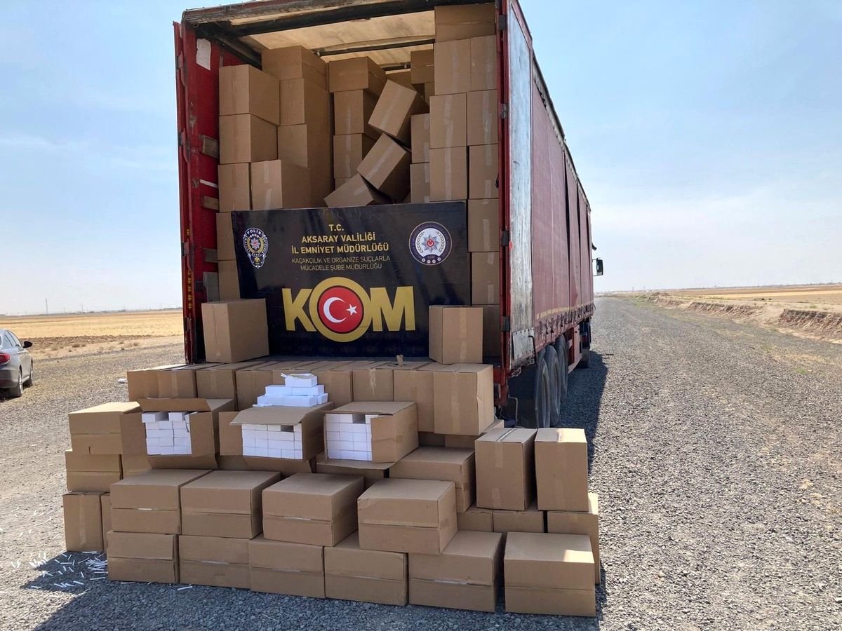 Aksaray\'da 13 milyon kaçak makaron ele geçirildi