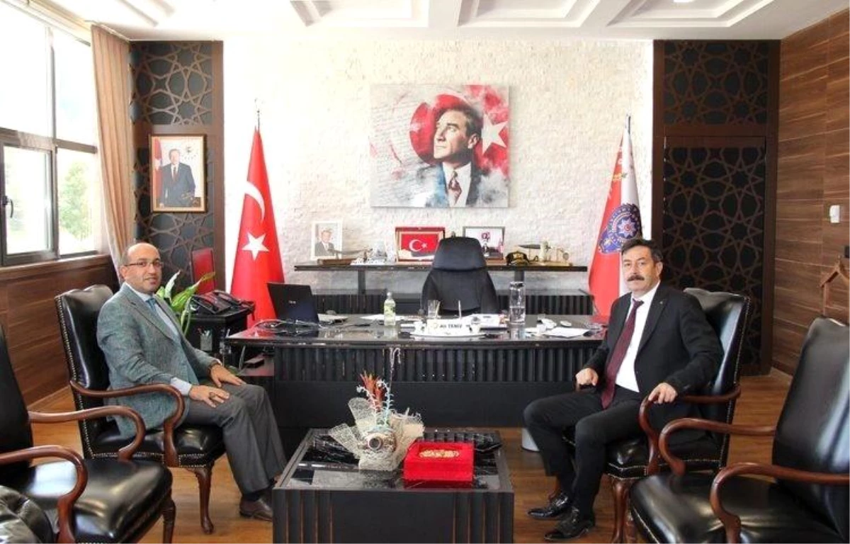 Son dakika! Başkan Mustafa Çöl, Emniyet Müdürü Ali Temiz\'i ziyaret etti