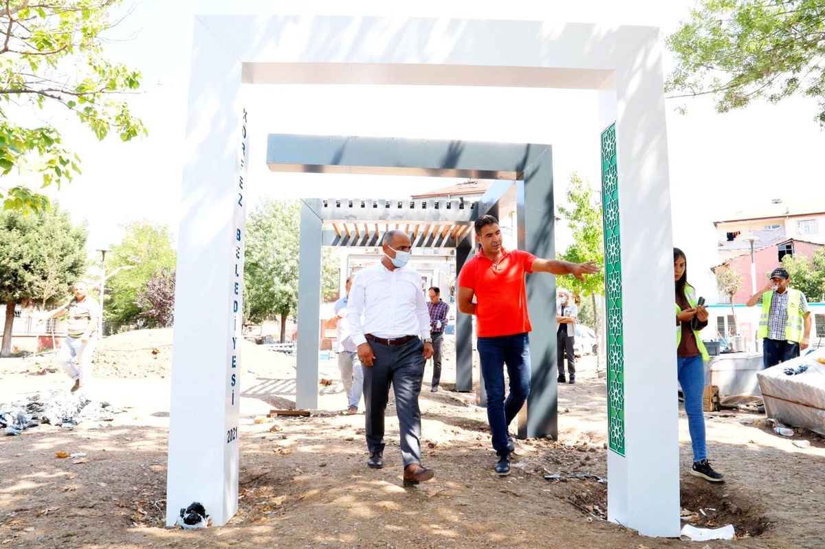 Cevher Dudayev Parkı\'nda son dokunuşlar