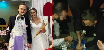 Damadı evlendiğine pişman ettiler! Ayaklarını yıkatıp çorap koklattılar