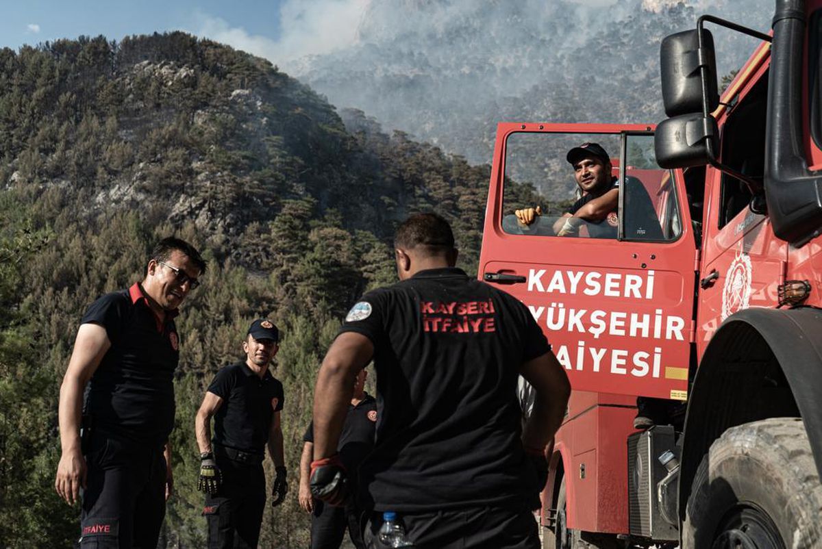 Kayseri itfaiyesi, Muğla\'da çalışmalarını sürdürüyor