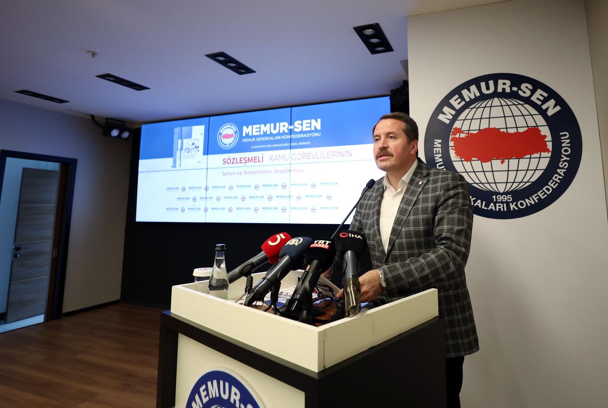 Memur-Sen Genel Başkanı Yalçın, sözleşmeli kamu personelinin kadroya alınmasını istedi Açıklaması