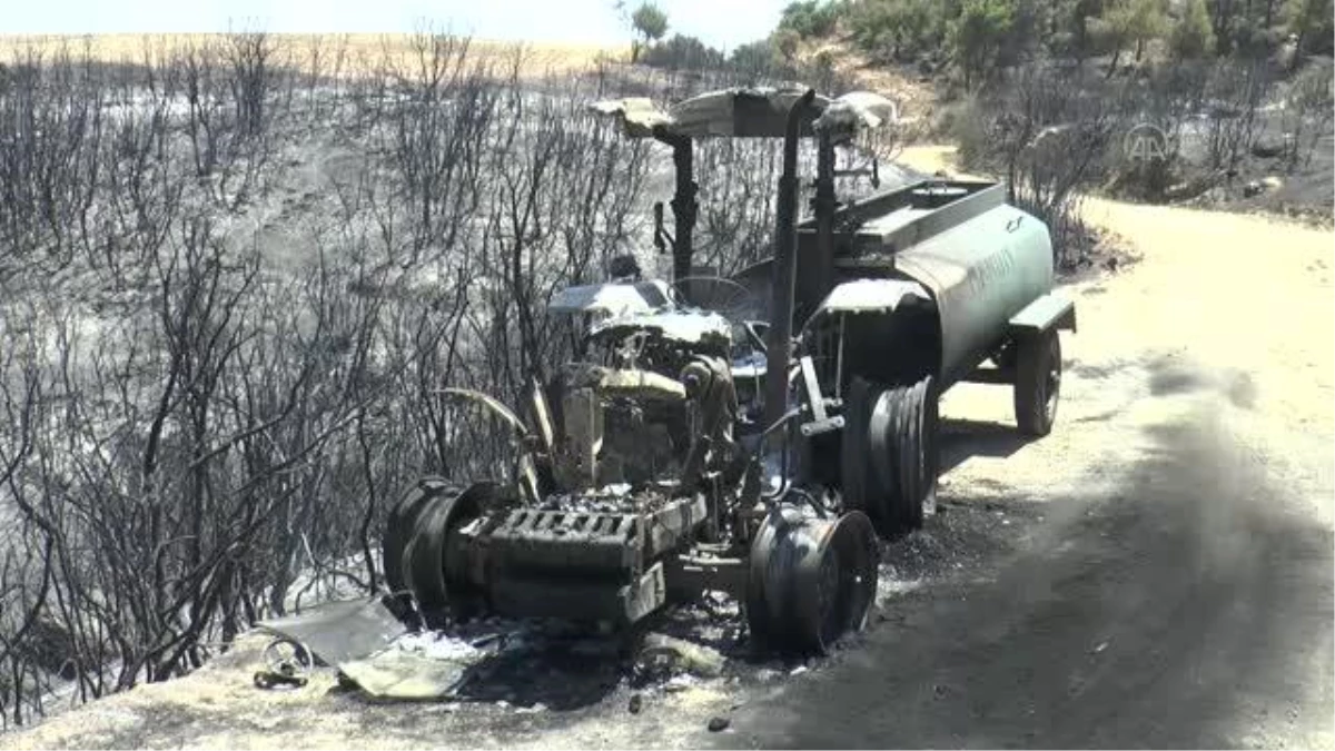 Orman yangınına müdahale eden çiftçinin yanan traktörünün yerine yenisi alındı