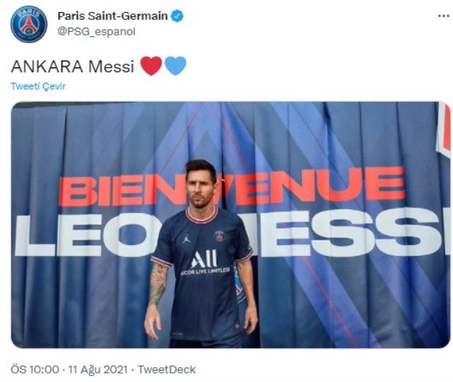 PSG'nin 'Ankara Messi' paylaşımı olay oldu! Türk kullanıcılar yorum üstüne yorum yapıyor
