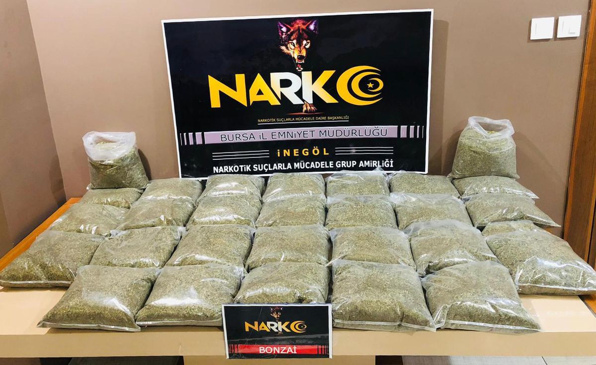 Bursa\'da 28,6 kilogram sentetik uyuşturucu ele geçirildi