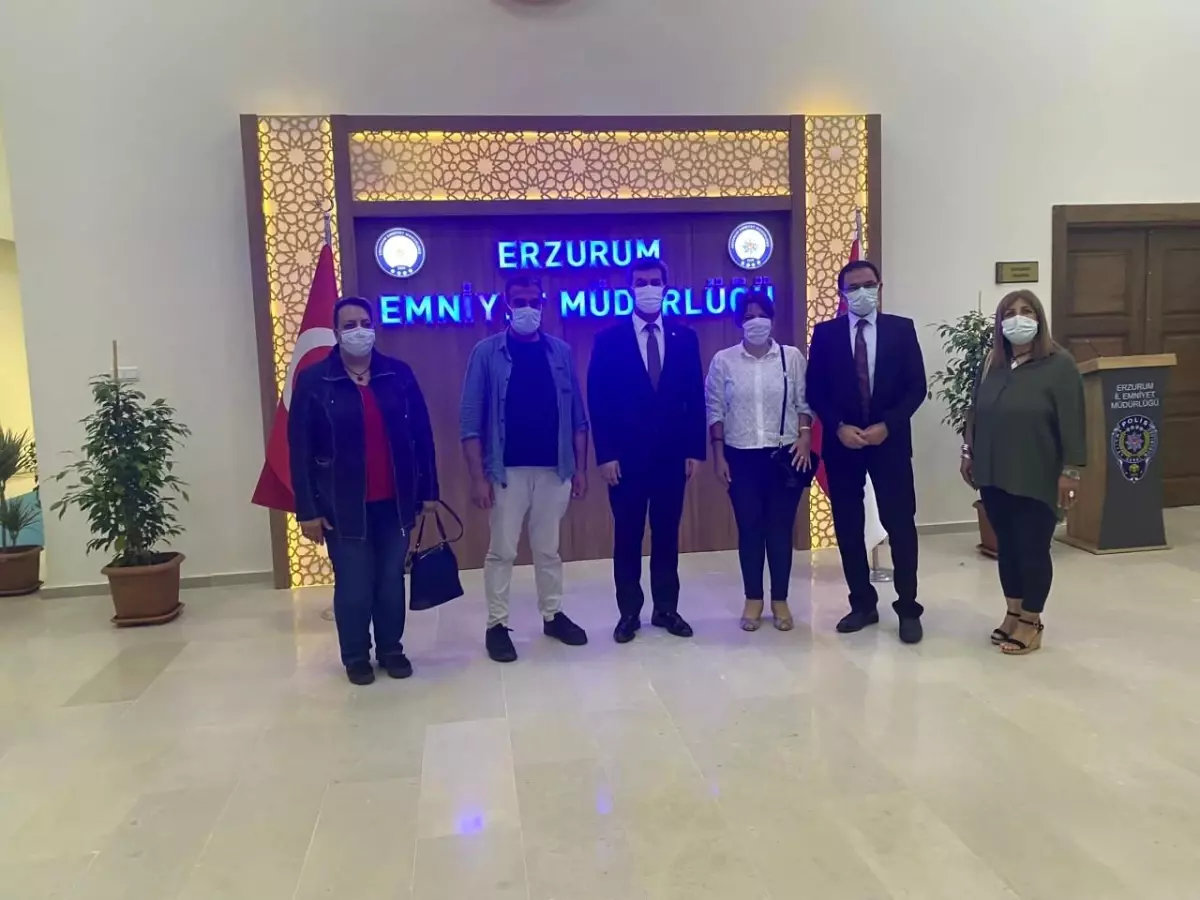 Son dakika haber... Erzurum Yeni Medya Derneğinden Emniyet Müdürü Tuncer\'e ziyaret