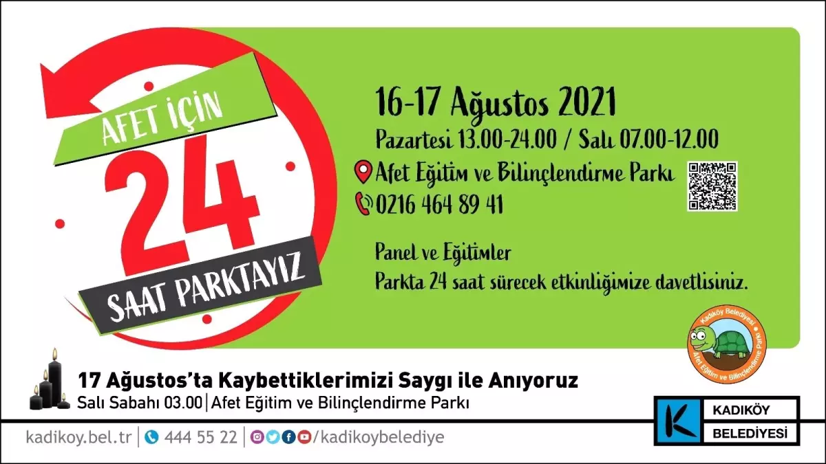 Kadıköy, Marmara Depremi\'ni 24 saat sürecek bir programla anıyor