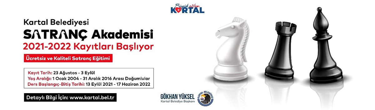 Kartal Belediyesi Satranç Akademisi 2021-2022 kayıtları başlıyor