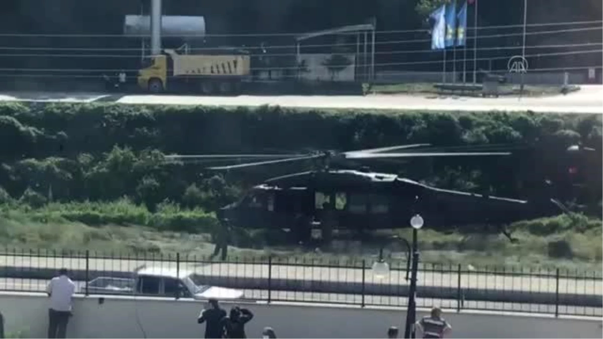 Son dakika haber | KASTAMONU - Sel bölgesindeki hastalar helikopterle İnebolu Devlet Hastanesi\'ne nakledildi