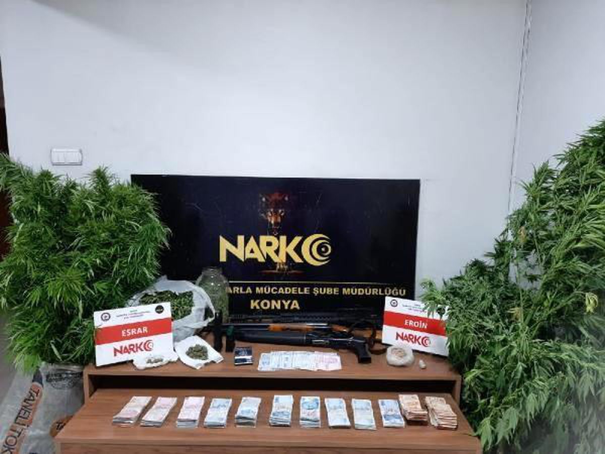 Konya\'da zehir tacirlerine yönelik operasyonda 6 tutuklama