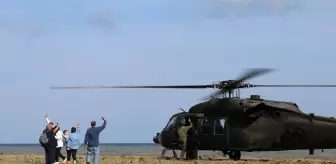 Selde mahsur kalan vatandaşlar 2 gün sonra helikopterle kurtarıldı