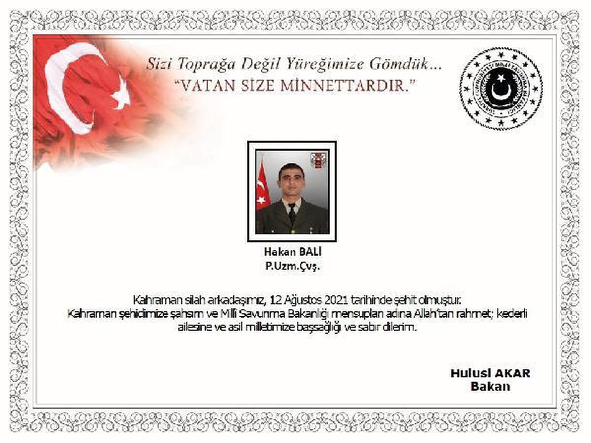 Pençe-Şimşek Operasyonu bölgesinde teröristlerden taciz atışı: 1 şehit (2)