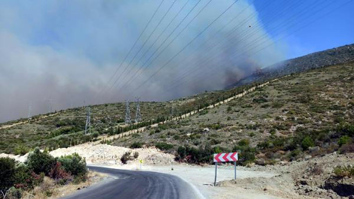 Son dakika! Çeşme\'de orman yangını (2)