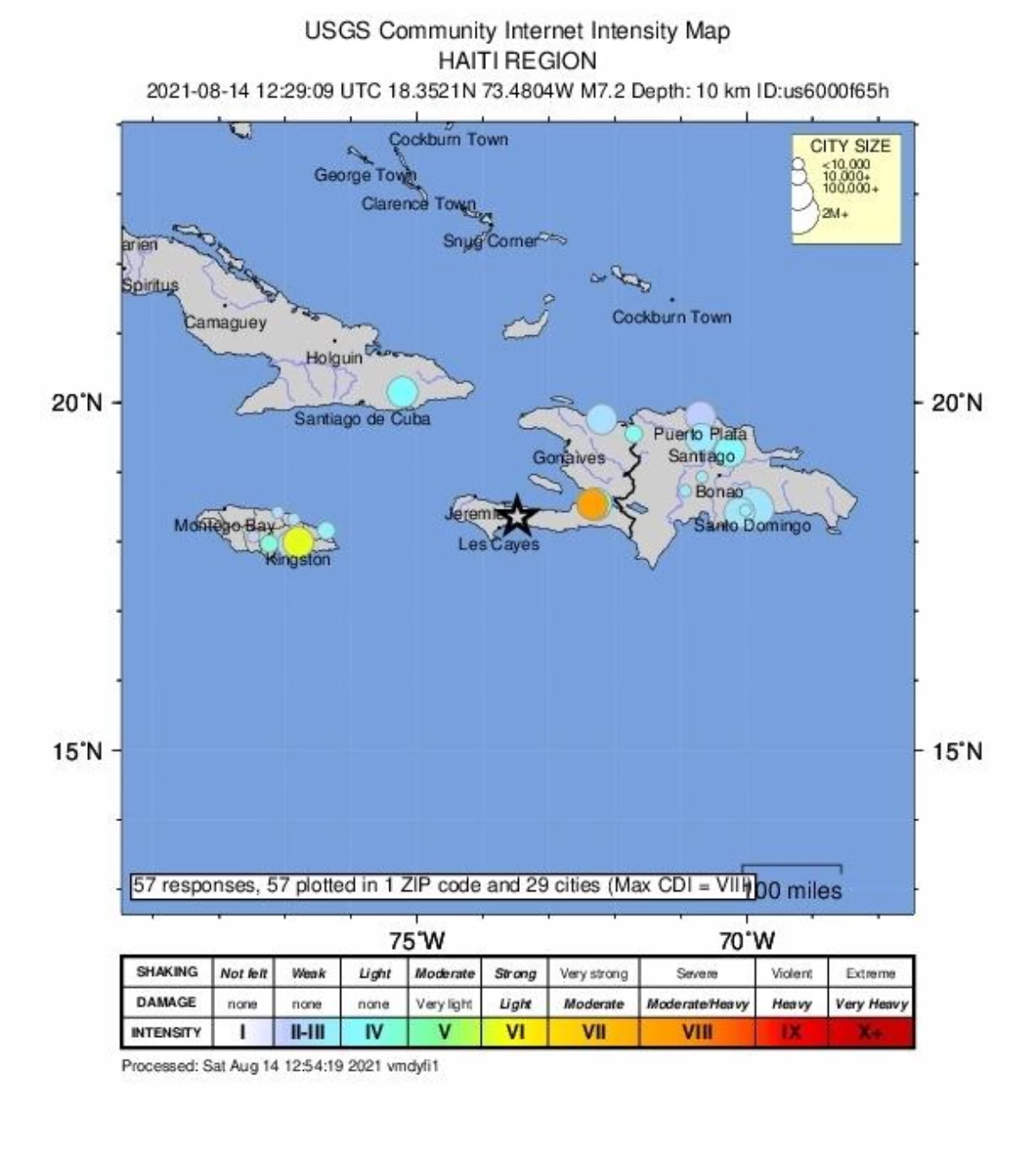 Haiti\'de 7.2 büyüklüğündeki depremde en az 29 can kaybı