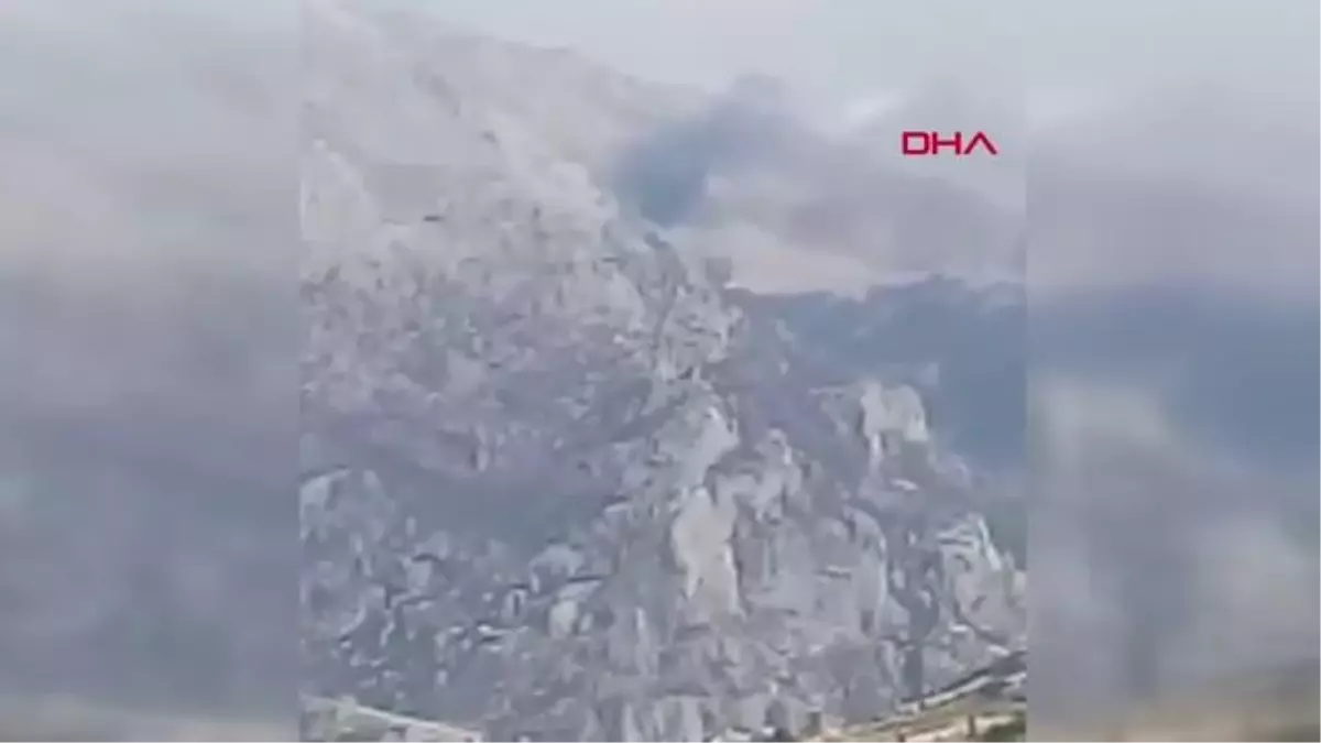 KAHRAMANMARAŞ\'TA YANGIN SÖNDÜRME UÇAĞI DÜŞTÜ (1)