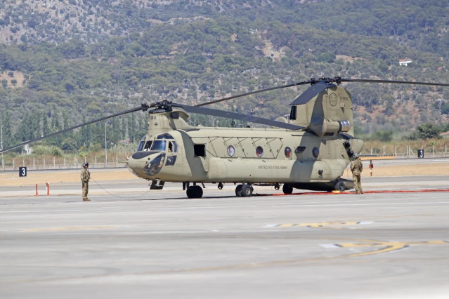 Orman yangınlarının ardından soğutma çalışmaları için ABD'den 2 helikopter geldi