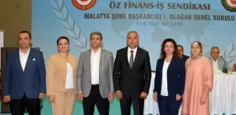 Öz Finans İş Sendikası Genel Başkanı Eroğlu, Malatya'da olağan genel kurula katıldı