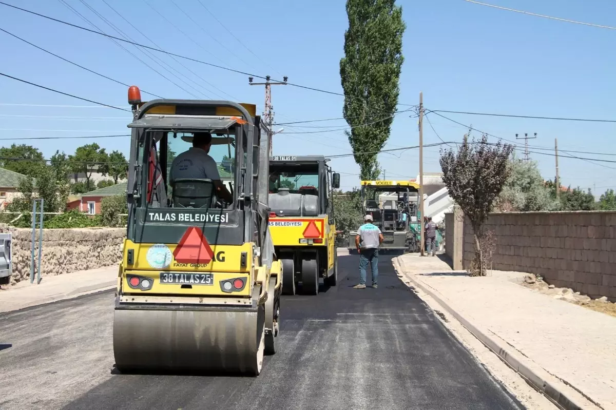 Talas kırsalına 4 bin 450 ton asfalt