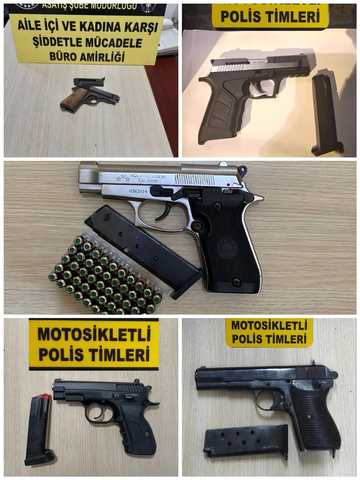 Osmaniye\'de şok uygulamalarda 5 tabanca ele geçirildi