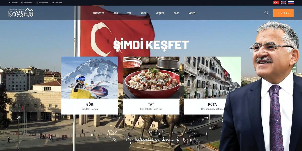 Büyükşehir\'den turizm rehberi gibi web sitesi