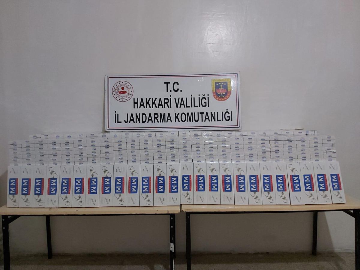 Hakkari\'de gümrük kaçağı 9 bin 500 paket sigara ele geçirildi