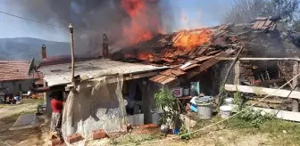 Yenice'de bir ev ile samanlık yanarak küle döndü