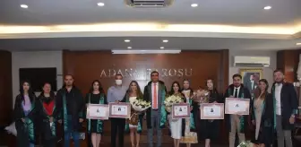 Adana Barosu'nda stajını tamamlayan 5 yeni avukat mesleğe başladı