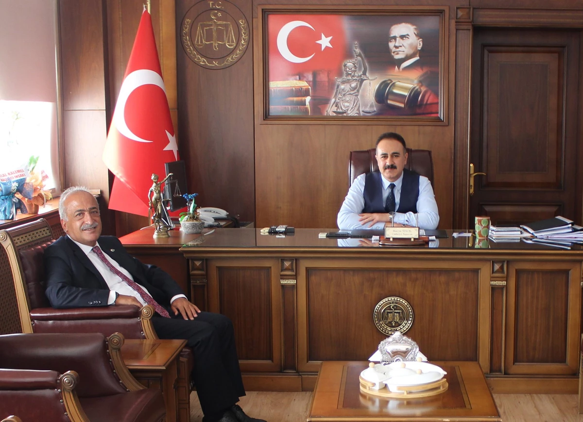Atatürk Üniversitesi Rektörü Çomaklı\'dan Başsavcı Tuncel\'e hayırlı olsun ziyareti