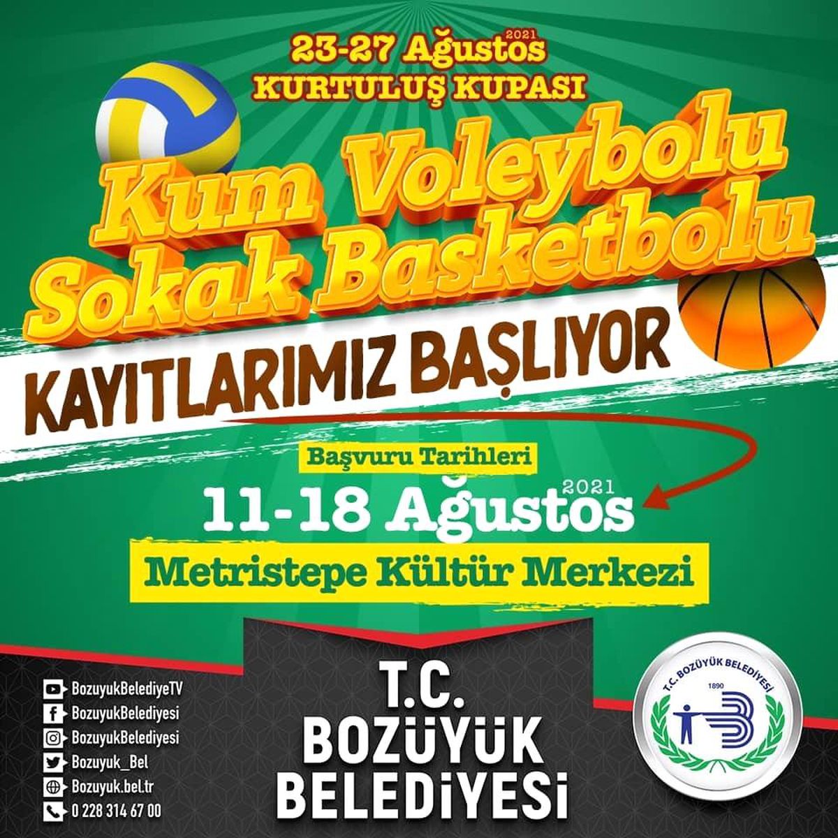 Bozüyük\'te spor turnuvaları düzenlenecek