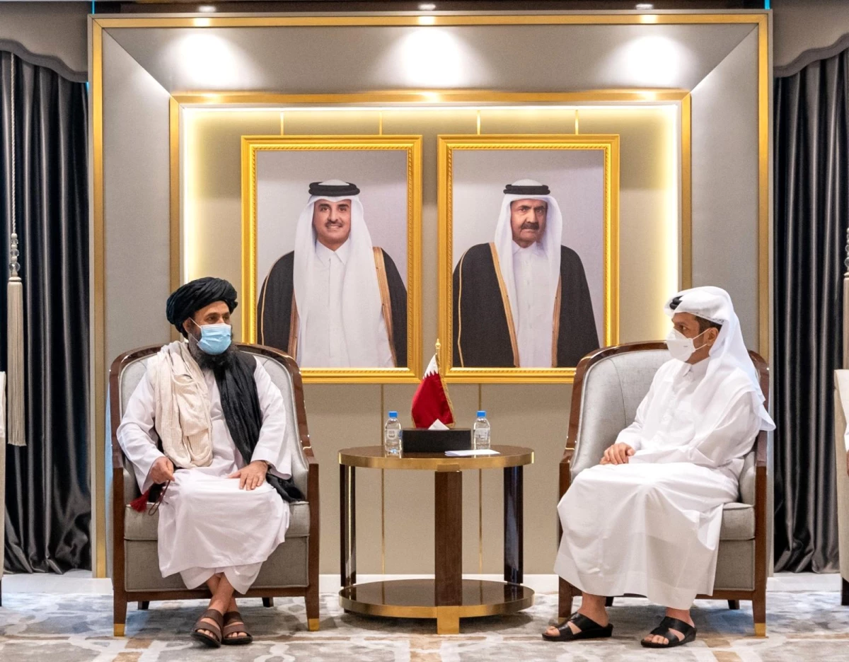 Son dakika: Katar Dışişleri Bakanı El Thani, Taliban Siyasi Ofis Başkanı Birader ile görüştü
