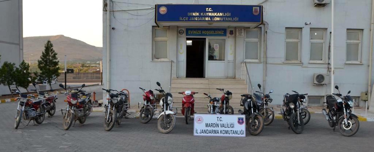 Mardin\'de 11 çalıntı motosiklet ele geçirildi